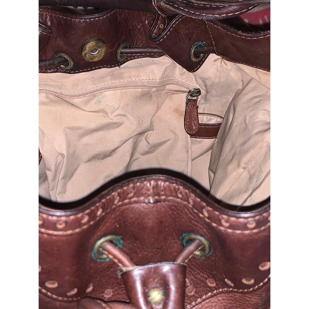 Cole Haan Sierra Laser Cut Brown Purse Bag - Picture 16 of 16